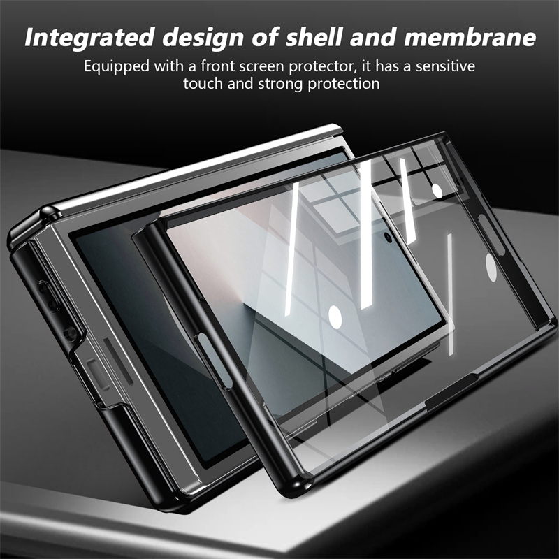 Luxury Matte Solid Color 360° Rotating Bracket Phone Case For Samsung Galaxy Z Fold 6 5 4 3 