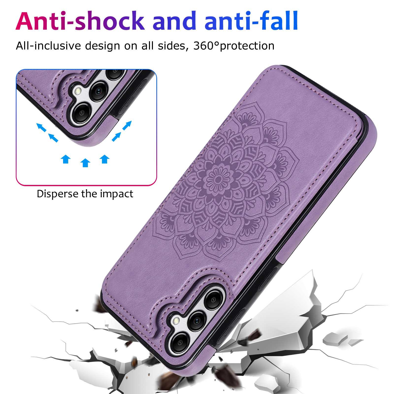 Mandala Floral Flip Leather Wallet Case for Samsung Galaxy A54 5G