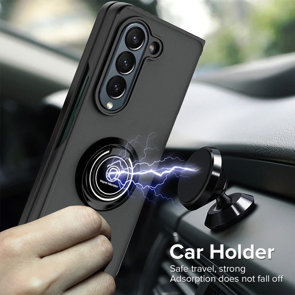 Armor Magnet Ring Holder Shockproof Case For Samsung Galaxy Z Fold 6/5/4/3 