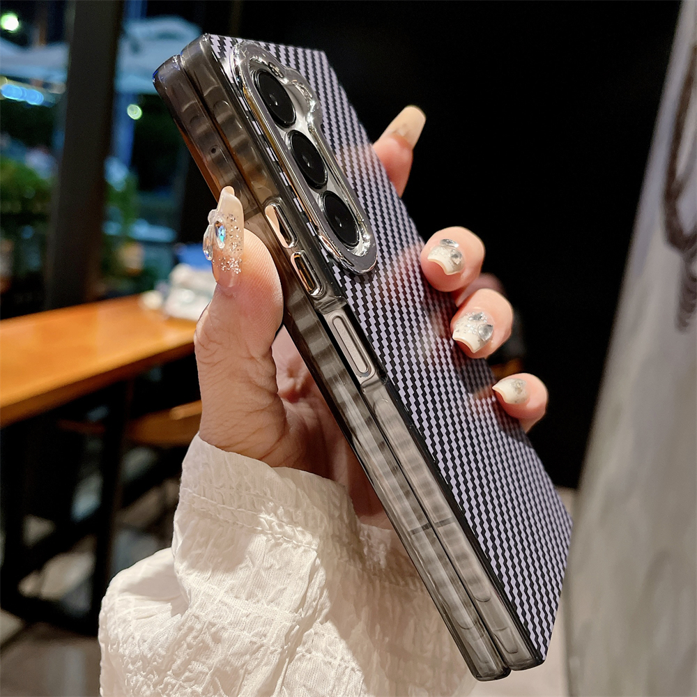 Matte Carbon Fiber Folding Phone Case for Samsung Galaxy Z Fold 6 5
