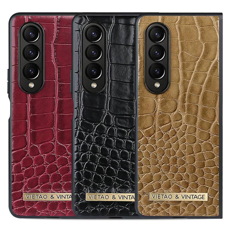 Retro Business Leather Mobile Phone Case for Samsung Galaxy Z Fold 5 4 3