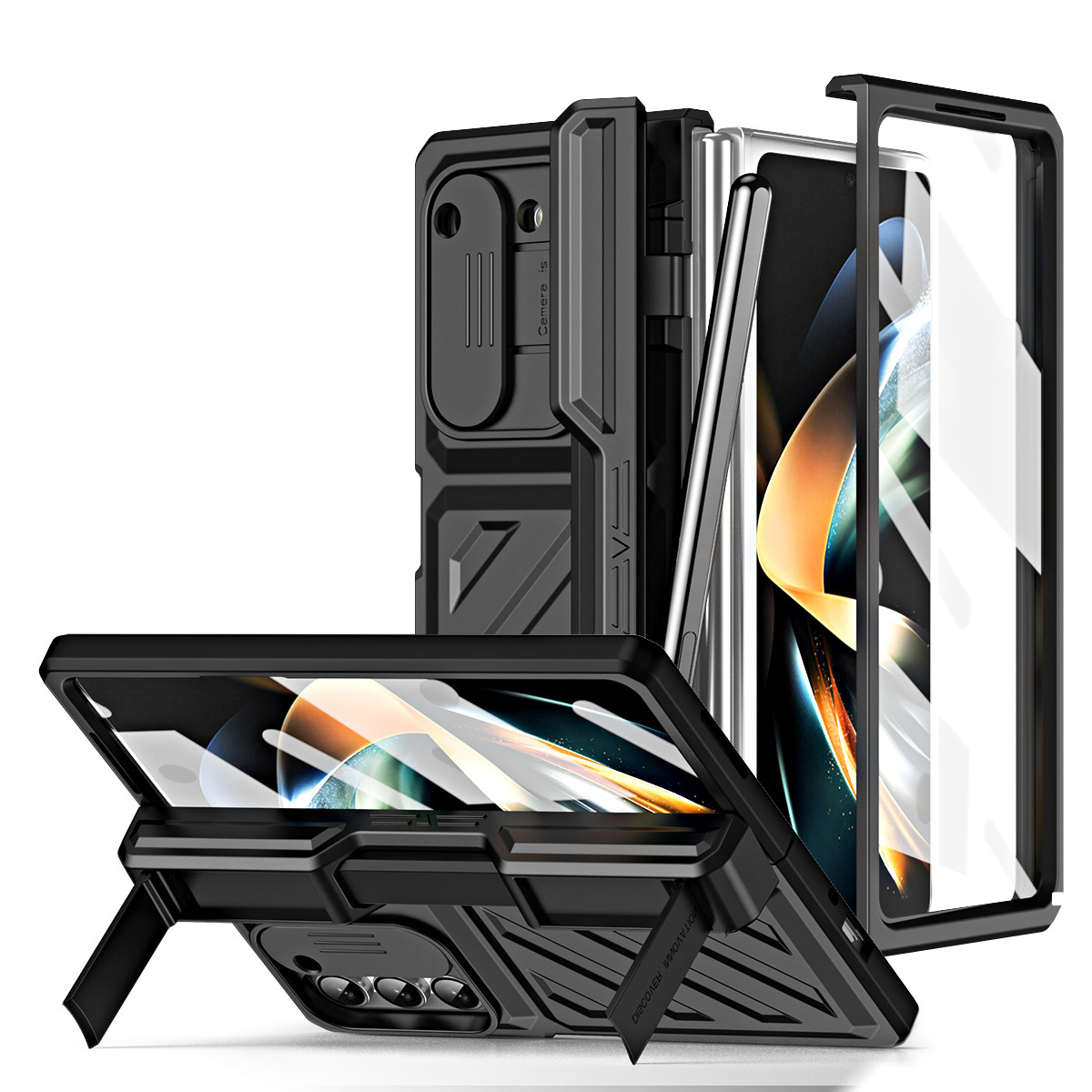 Magnetic Hinge Rotate Pen Slot Case For Samsung Galaxy Z Fold 6 5 4 