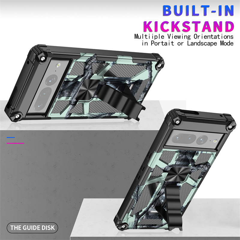 Military Camouflage Rugged Armor Shockproof Phone Case For Google Pixel 6 7 8 Pro 