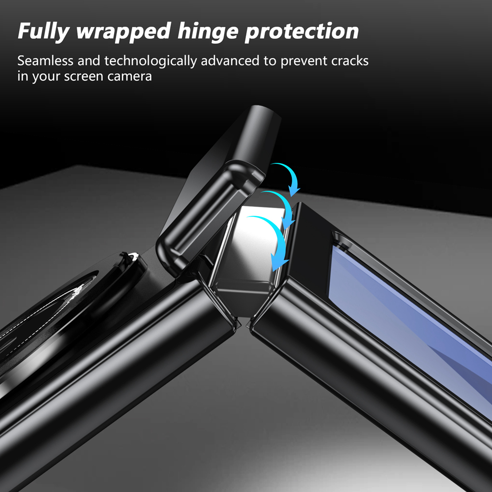 360° Rotating Hinge Magnetic Ring Case with Screen Protector for Samsung Galaxy Z Flip 6 5 4 3
