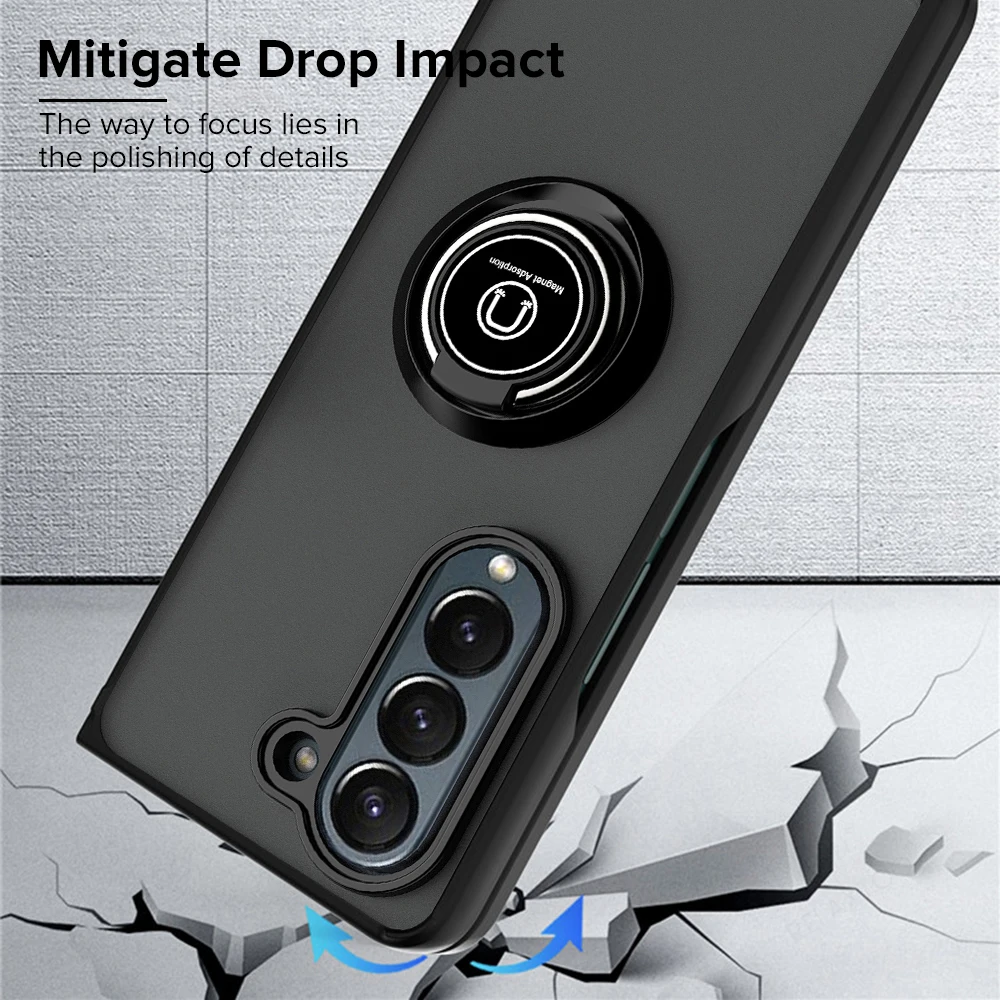 Armor Magnet Ring Holder Shockproof Case For Samsung Galaxy Z Fold 6/5/4/3 
