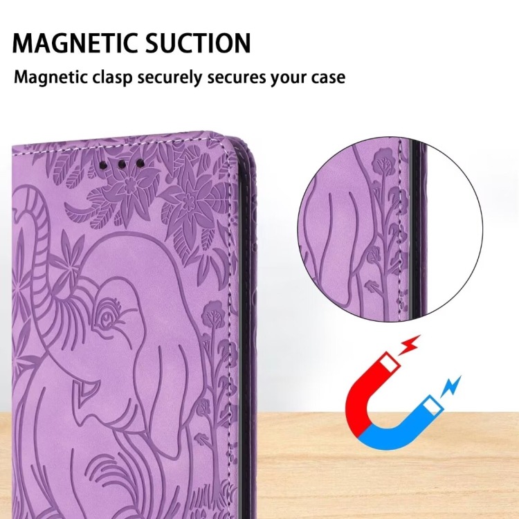 Vintage Elephant Magnet Flip Leather Case For Samsung Galaxy A15/A25/A35/A55