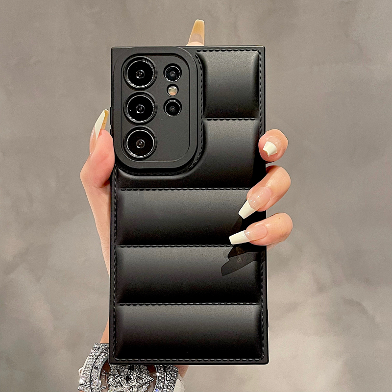Luxury Down Jackets Air-Bags Liquid Case For Samsung Galaxy S24 Plus Ultra