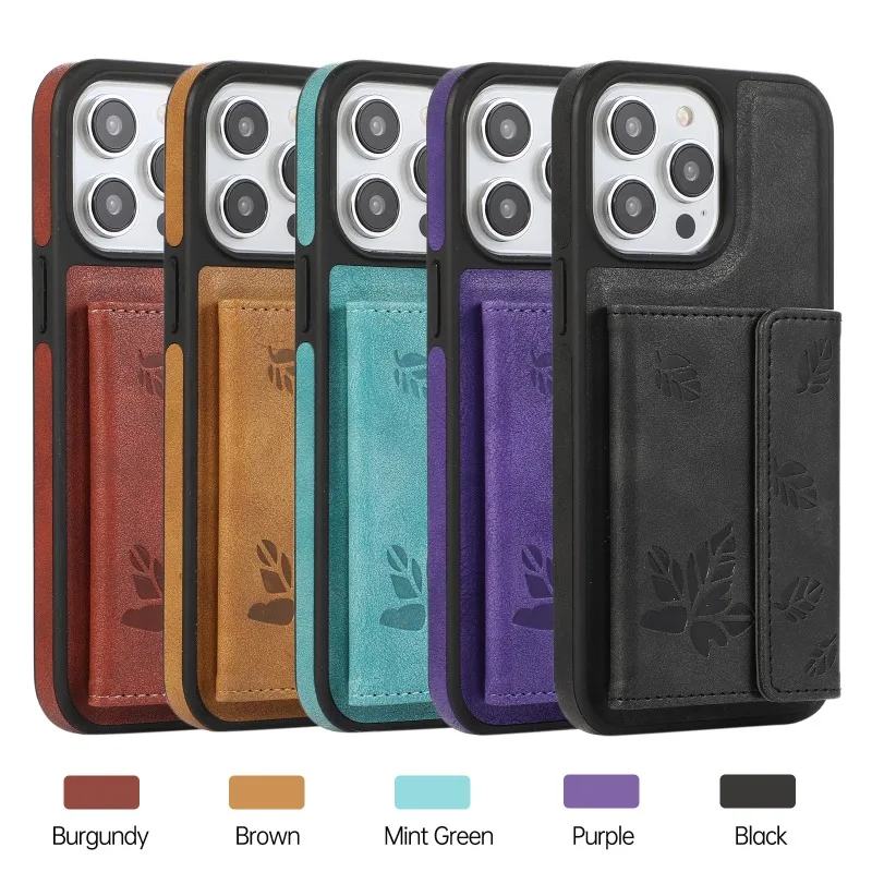 2 in 1 Detachable Magnetic Phone Case with Card Holder for iPhone 16 15 14 13 12 Series