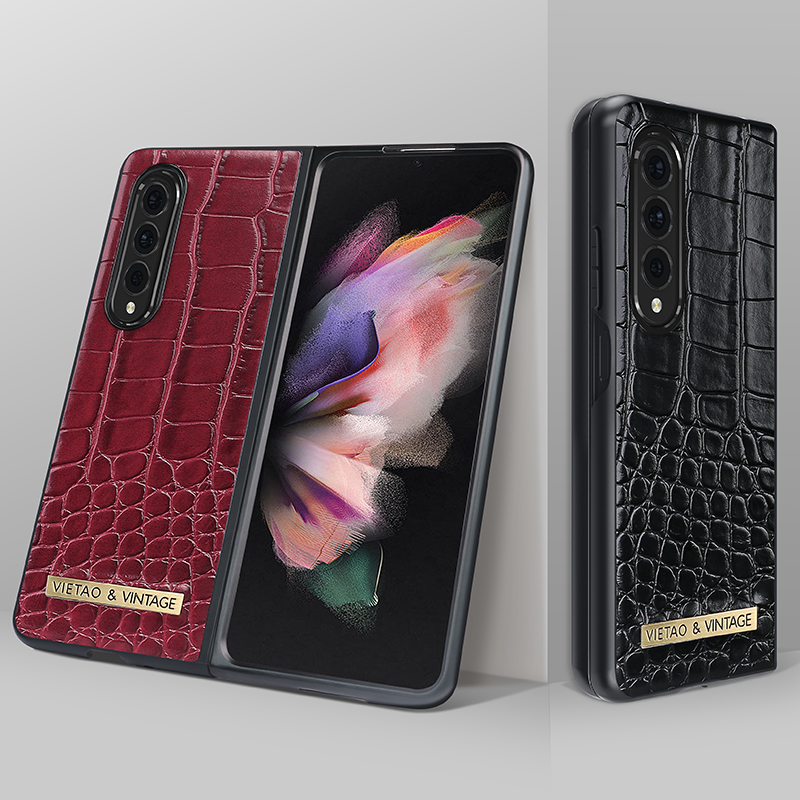 Retro Business Leather Mobile Phone Case for Samsung Galaxy Z Fold 5 4 3