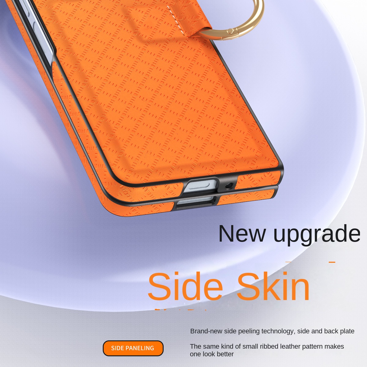 High Quality Leather Ring Phone Case for Samsung Galaxy Z Fold 5 4 3