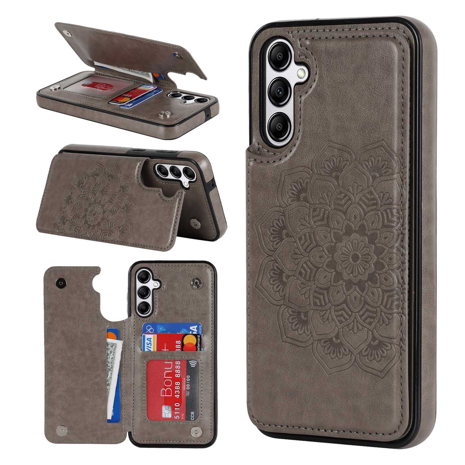 Mandala Floral Flip Leather Wallet Case for Samsung Galaxy A54 5G