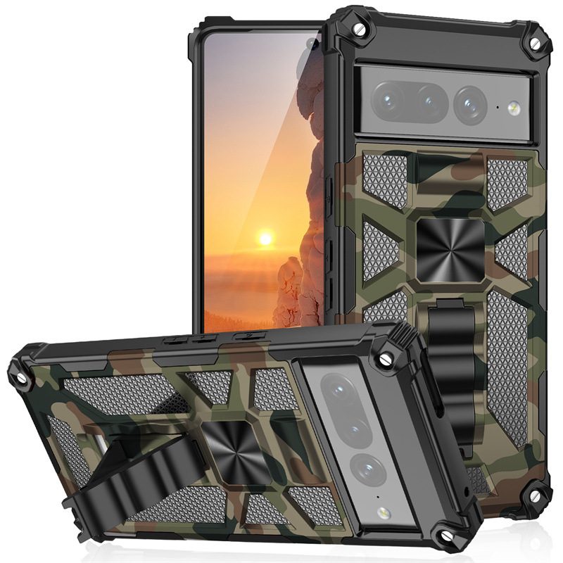 Military Camouflage Rugged Armor Shockproof Phone Case For Google Pixel 6 7 8 Pro 