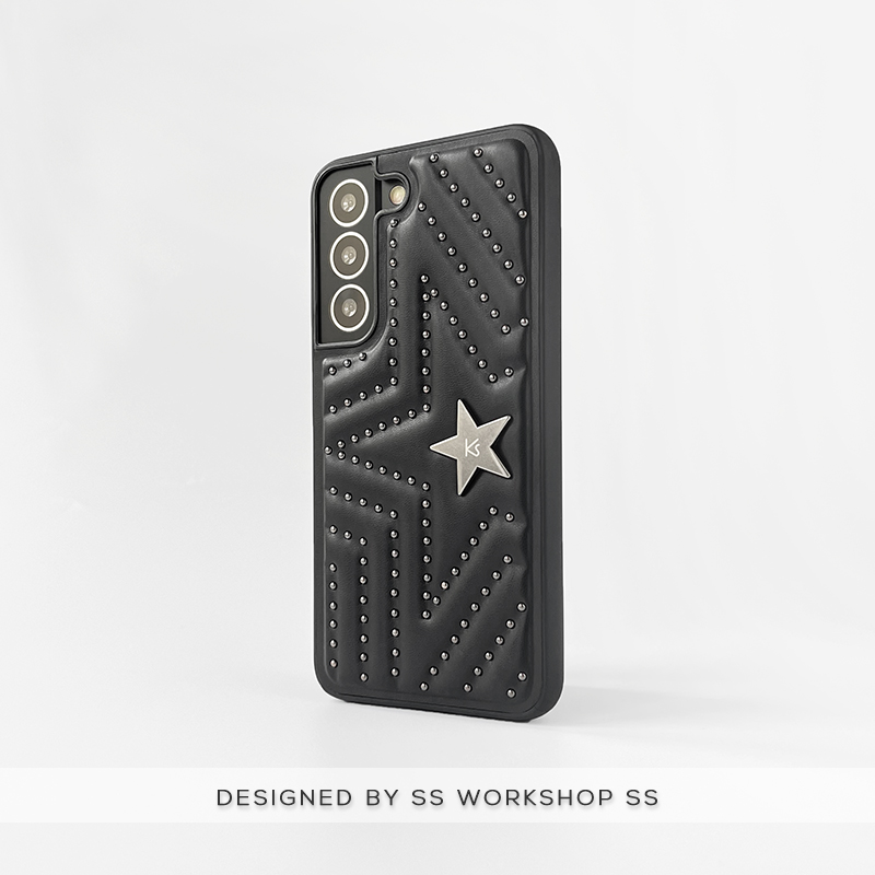 Luxury Rivet Stars Fashion Punk Leather Case for Samsung Galaxy S24 Ultra Plus