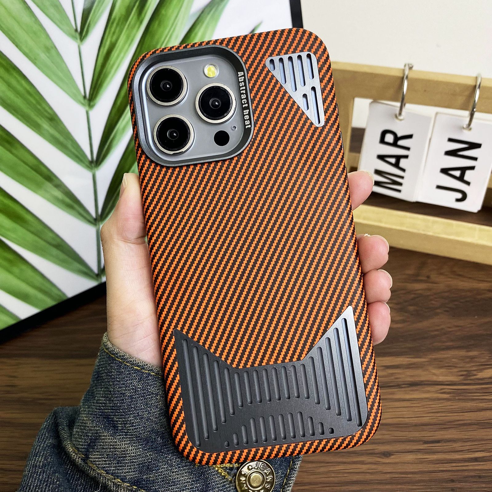 Aluminum Alloy PU Leather Shock Absorber Magsafe Case for IPhone 15 14 13 12 Pro Max