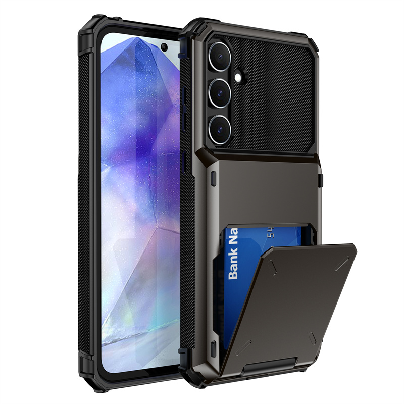 Shockproof Armor Flip Card Slot Wallet Case for Samsung Galaxy A55 A35 A25 A15