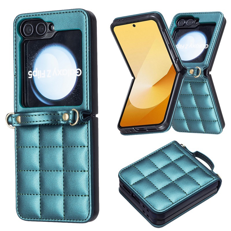 Luxury Crossbody Diamond Leather Case For Samsung Galaxy Z Flip 6 5 4 3 