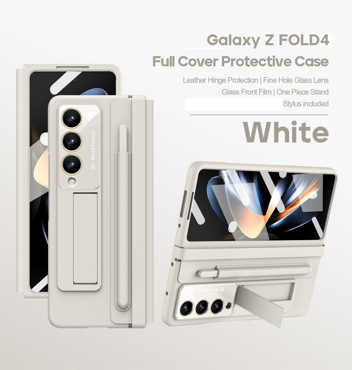 Leather Hinge With Pen Slot Stylus Phone Cases For Samsung Galaxy Z Fold 6 5 4