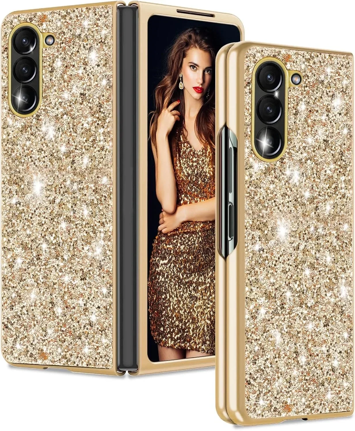 Luxury Glitter Plating Bling Case For Samsung Galaxy Z Fold 6 5 4 3