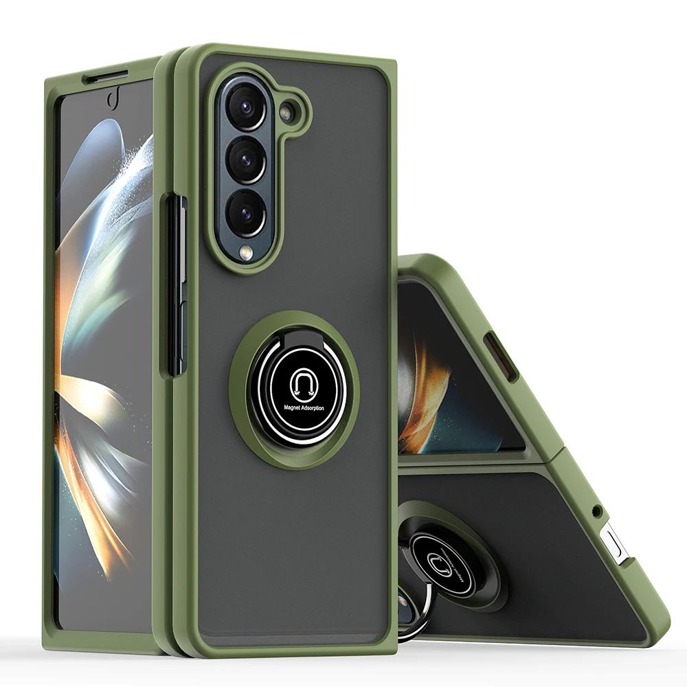 Armor Magnet Ring Holder Shockproof Case For Samsung Galaxy Z Fold 6/5/4/3 