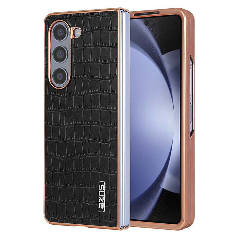 Luxury Crocodile Pattern Leather Phone Case for Samsung Galaxy Z Fold 6 5 4 3