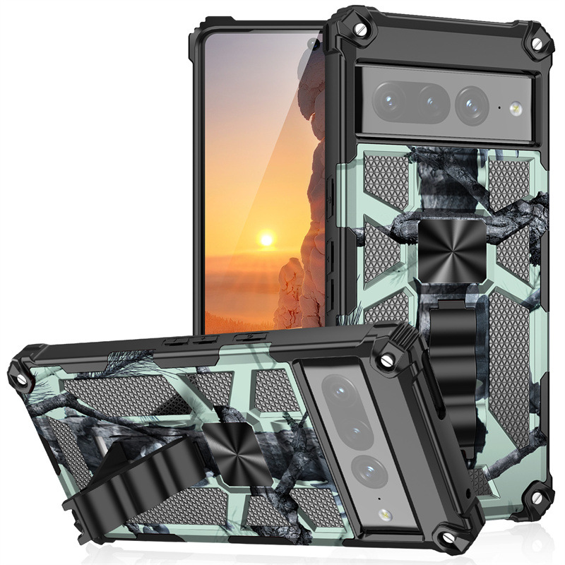 Military Camouflage Rugged Armor Shockproof Phone Case For Google Pixel 6 7 8 Pro 
