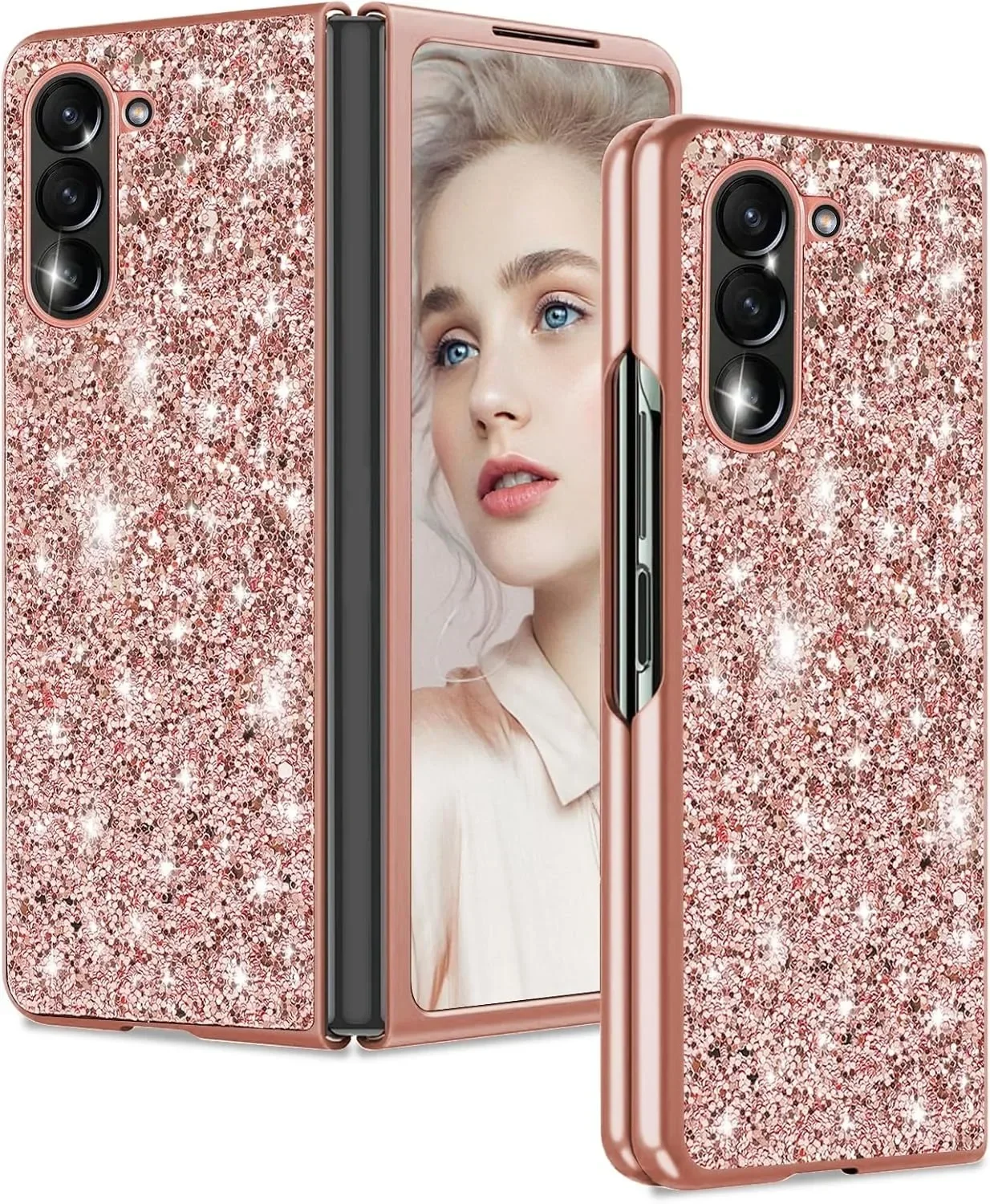 Luxury Glitter Plating Bling Case For Samsung Galaxy Z Fold 6 5 4 3