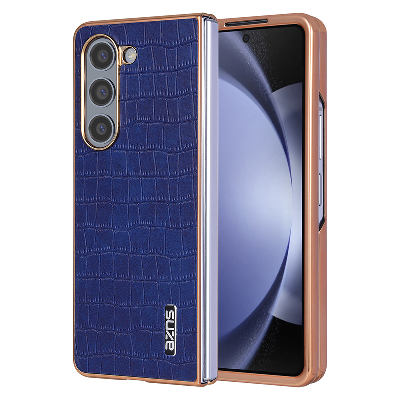 Luxury Crocodile Pattern Leather Phone Case for Samsung Galaxy Z Fold 6 5 4 3