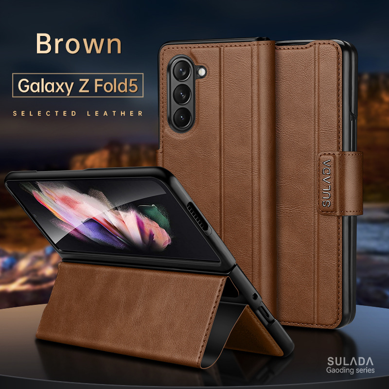 Anti-Dust Shockproof Leather Bag Case for Samsung Galaxy Z Fold 6 5 4 3