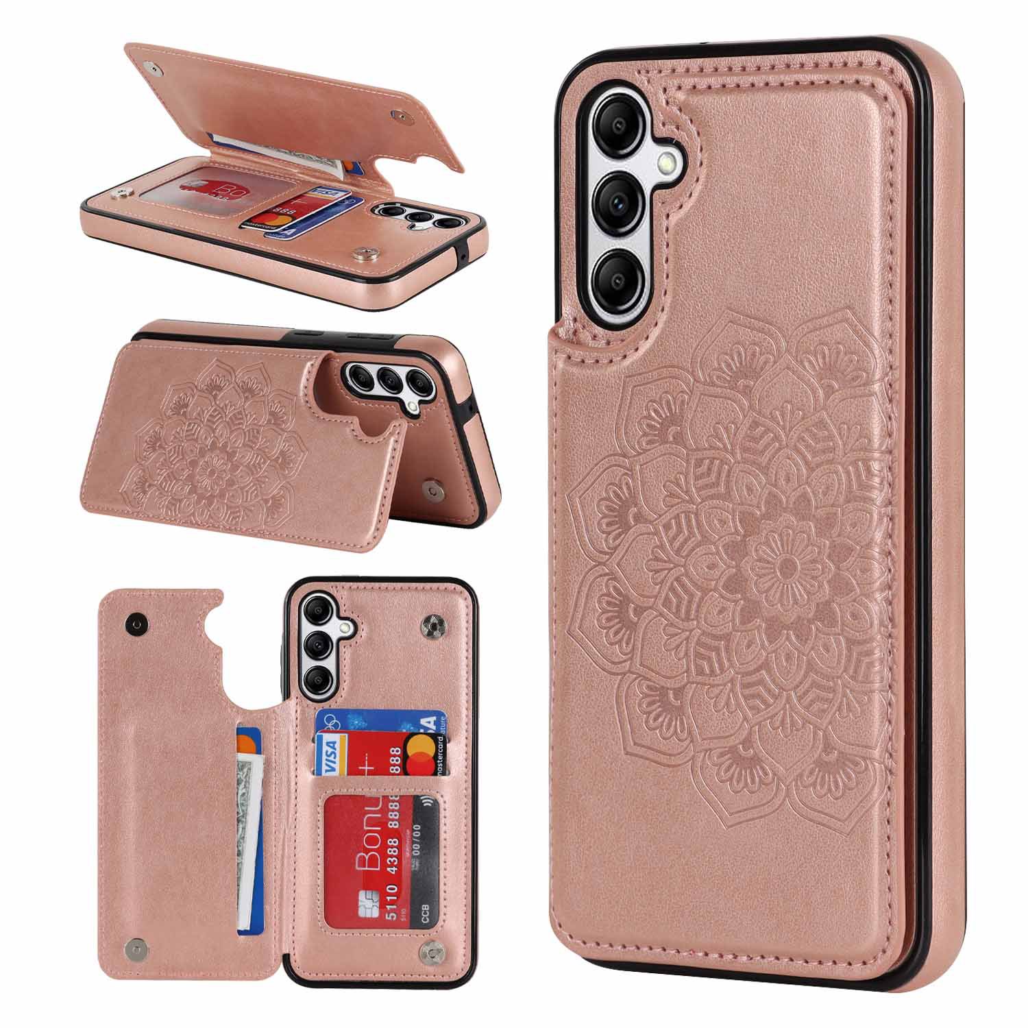 Mandala Floral Flip Leather Wallet Case for Samsung Galaxy A54 5G