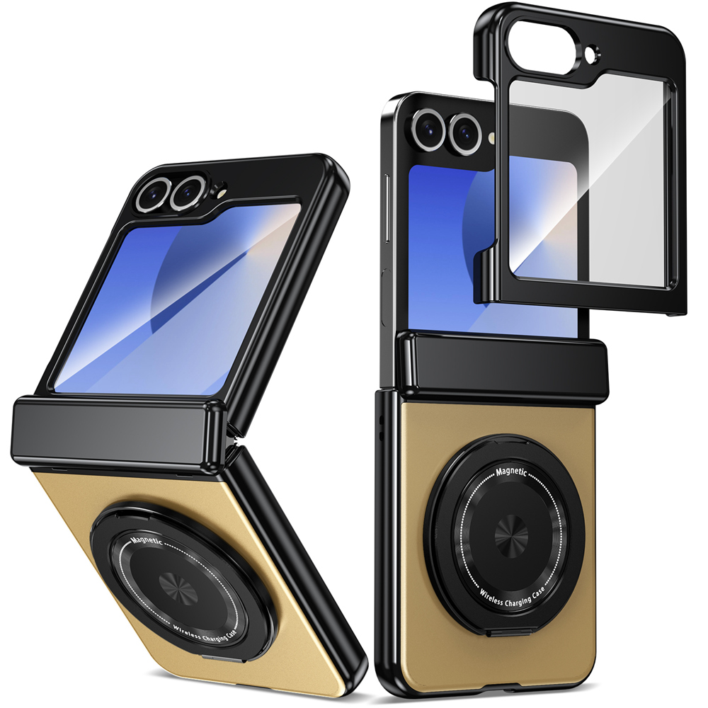 360° Rotating Hinge Magnetic Ring Case with Screen Protector for Samsung Galaxy Z Flip 6 5 4 3
