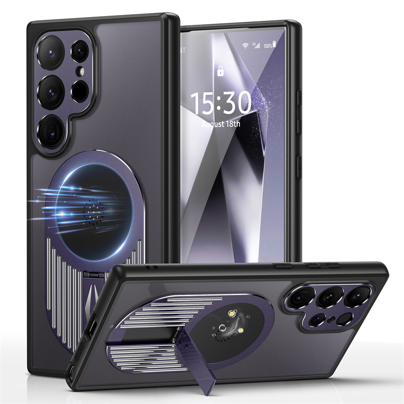 Aromatherapy Heat Dissipation Magnetic Metal Stand Case For Samsung Galaxy S24 S23 S22 Ultra