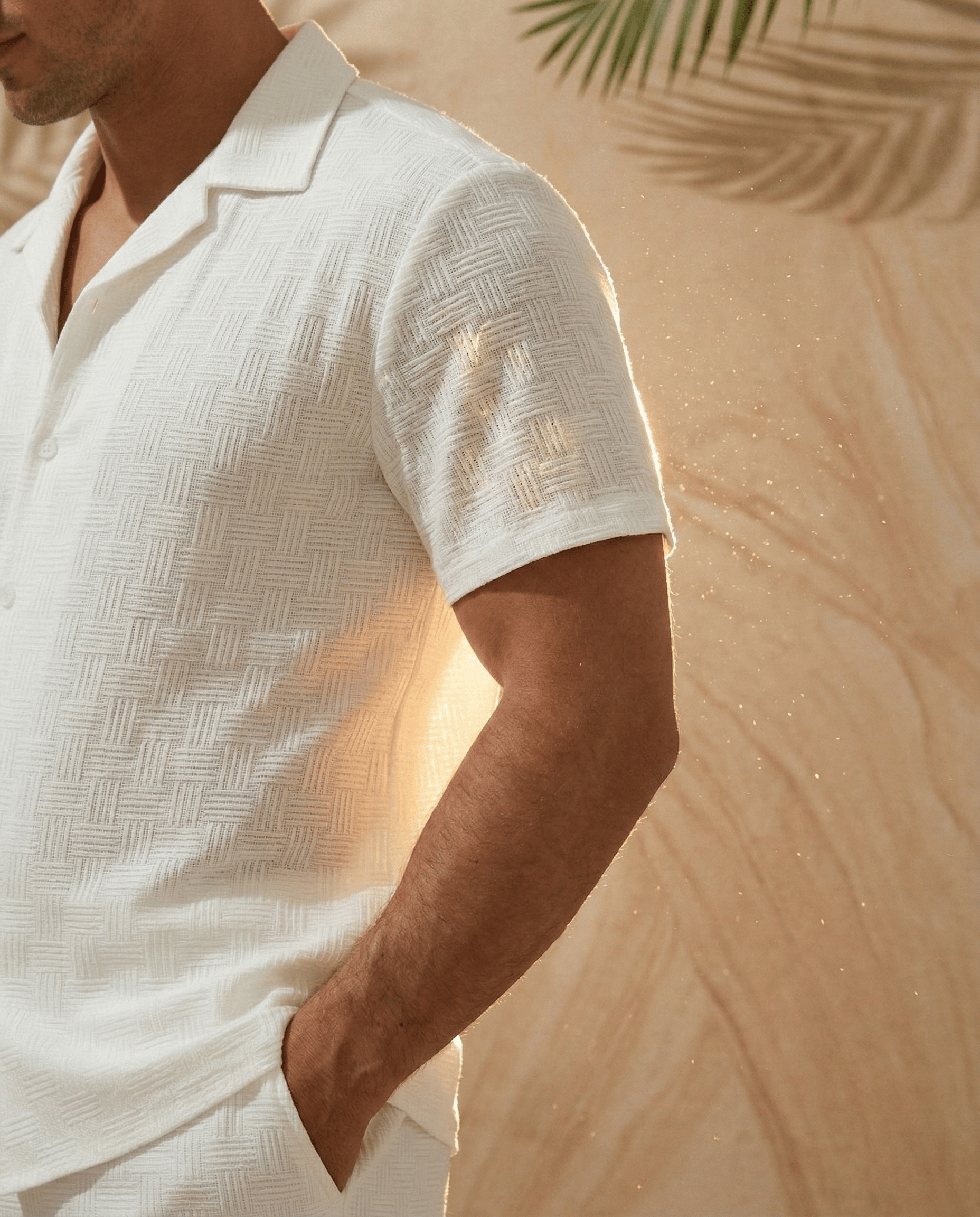 🔥Men's Camp Collar Shirts Two-piece Set