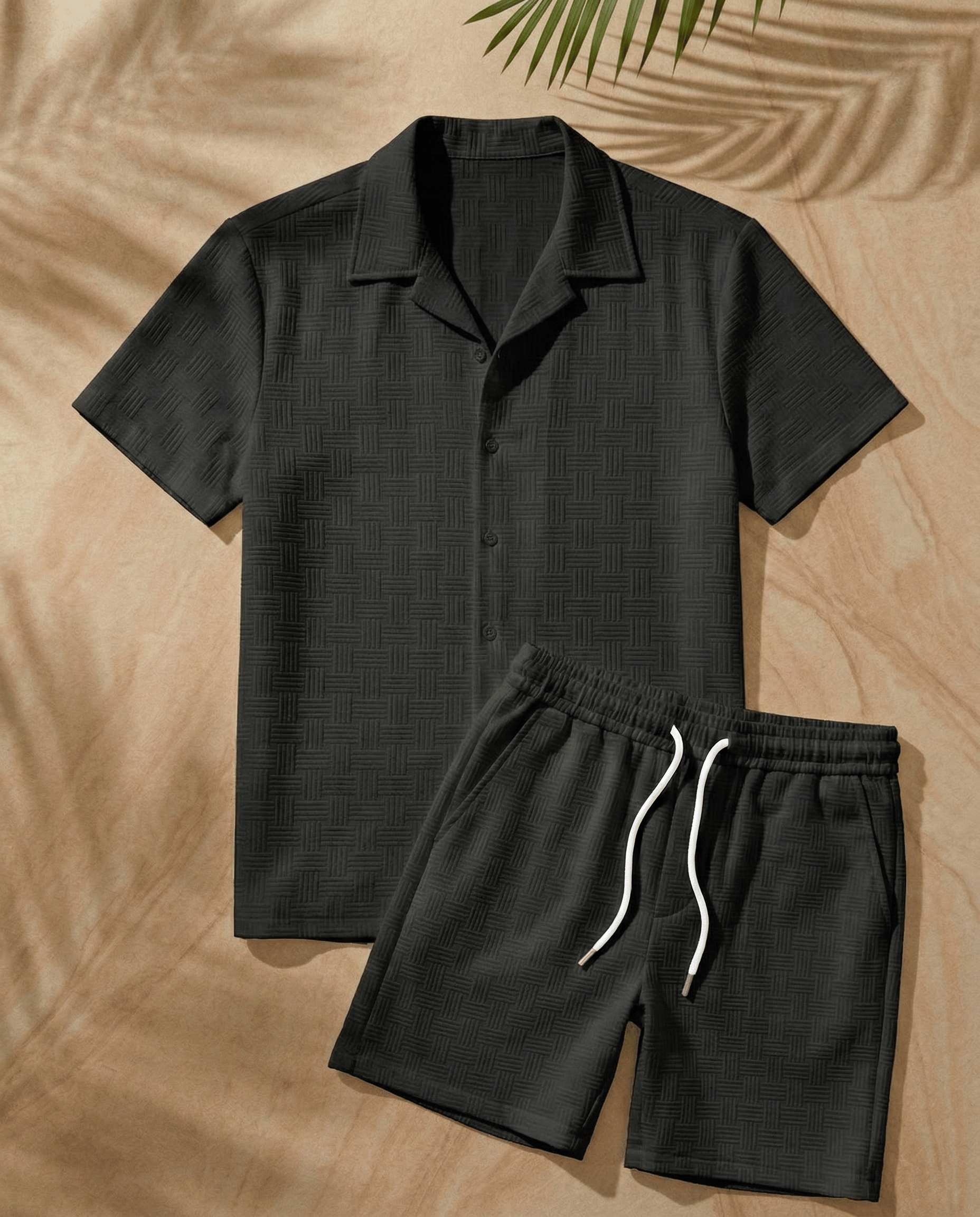 🔥Men's Camp Collar Shirts Two-piece Set