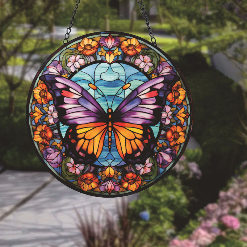 Butterfly Stained Window Hangings