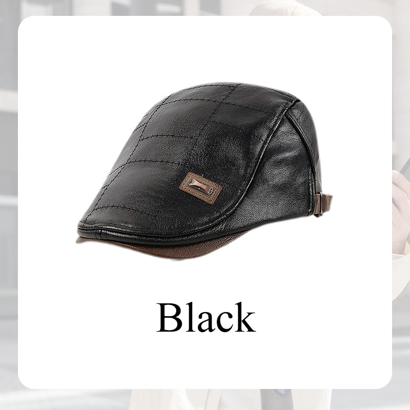 Best🎁-🔥Give the elders a warm winter🍃Plush leather beret