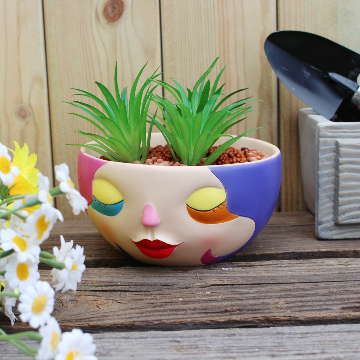 Outdoor courtyard home desktop balcony fleshy flower pot