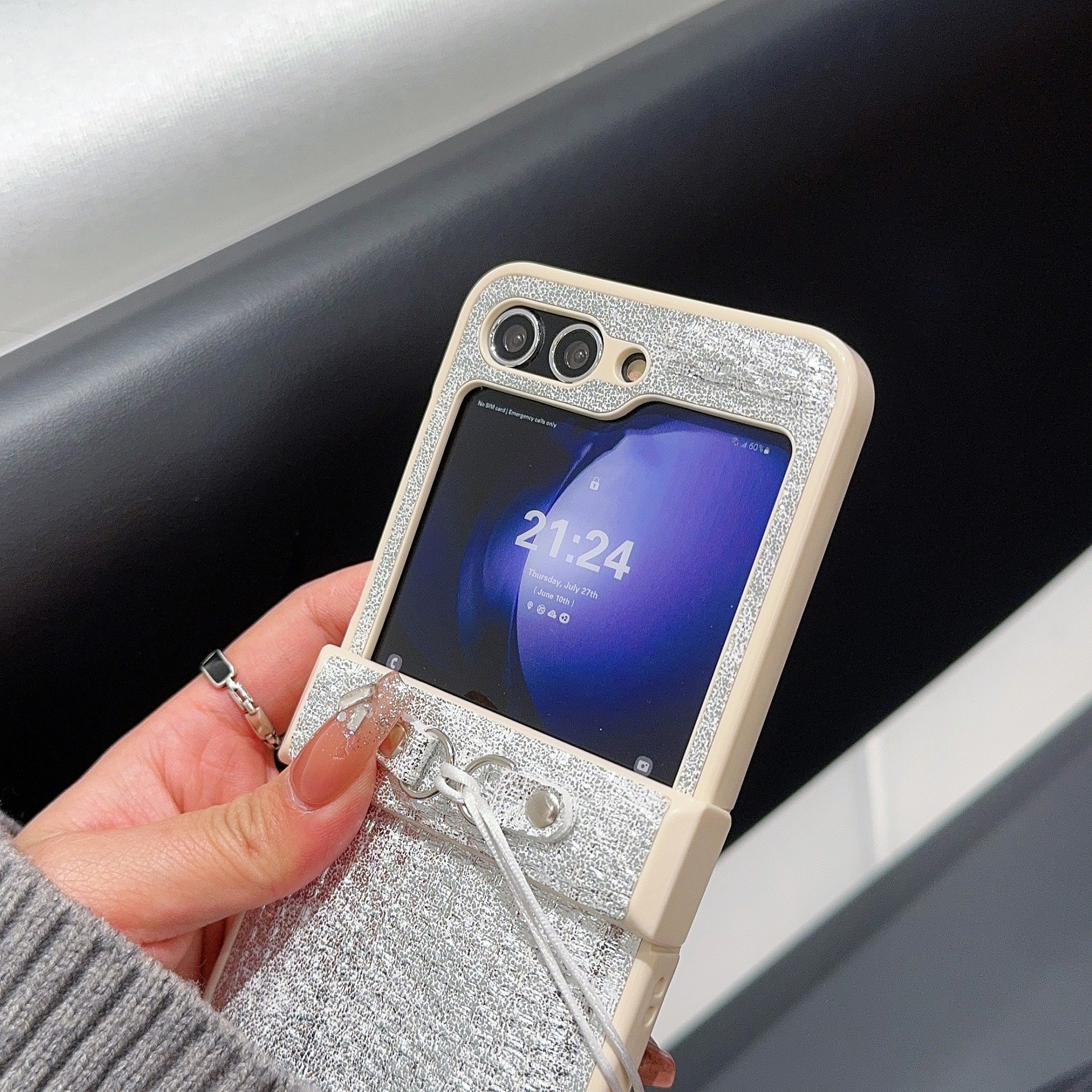 Luxury Leather Case With Chain For Samsung Galaxy  Z Flip 5/4/3