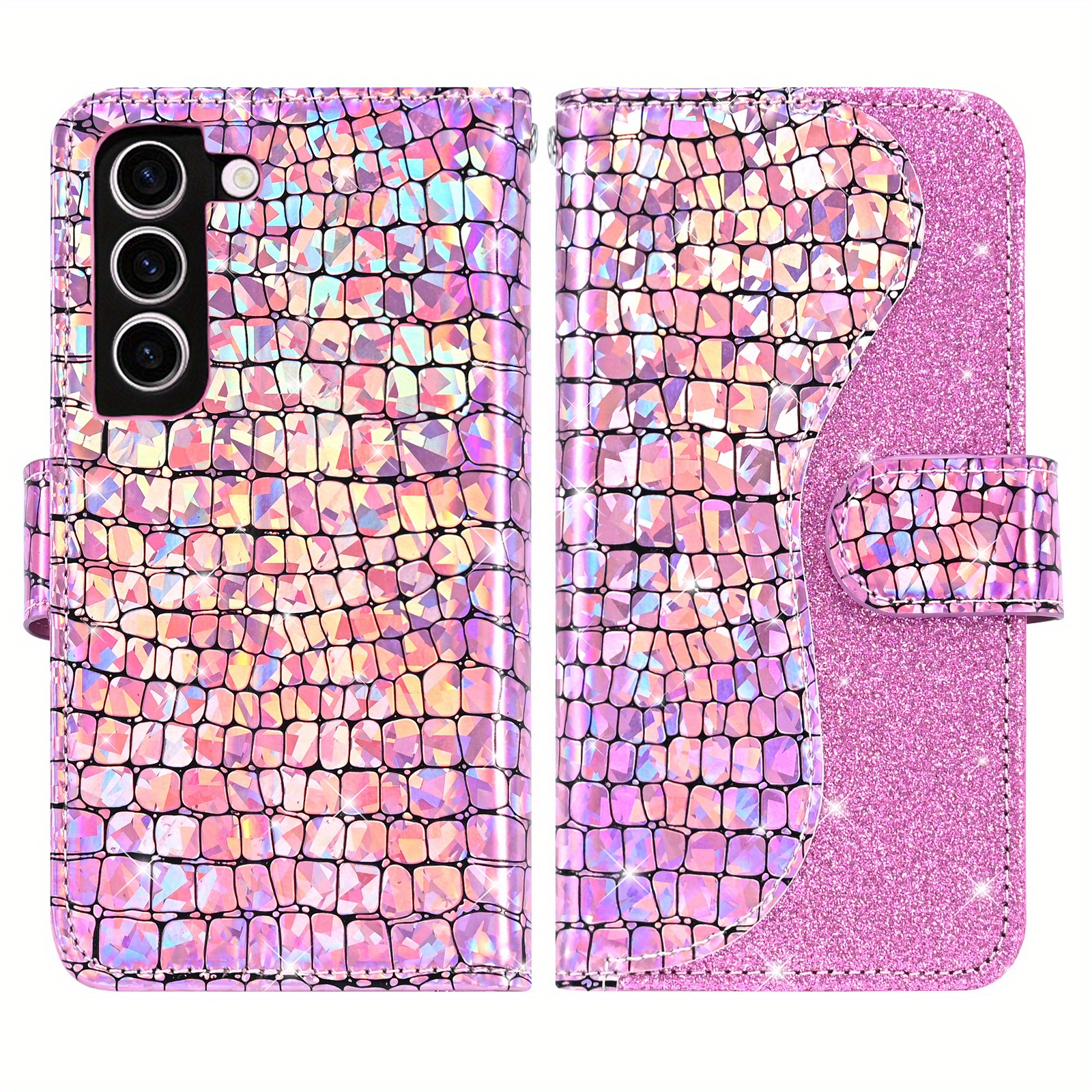 🎅Christmas Sales✨Glitter Zipper Wallet Phone Case For Samsung Galaxy S23 S22 S21 S20