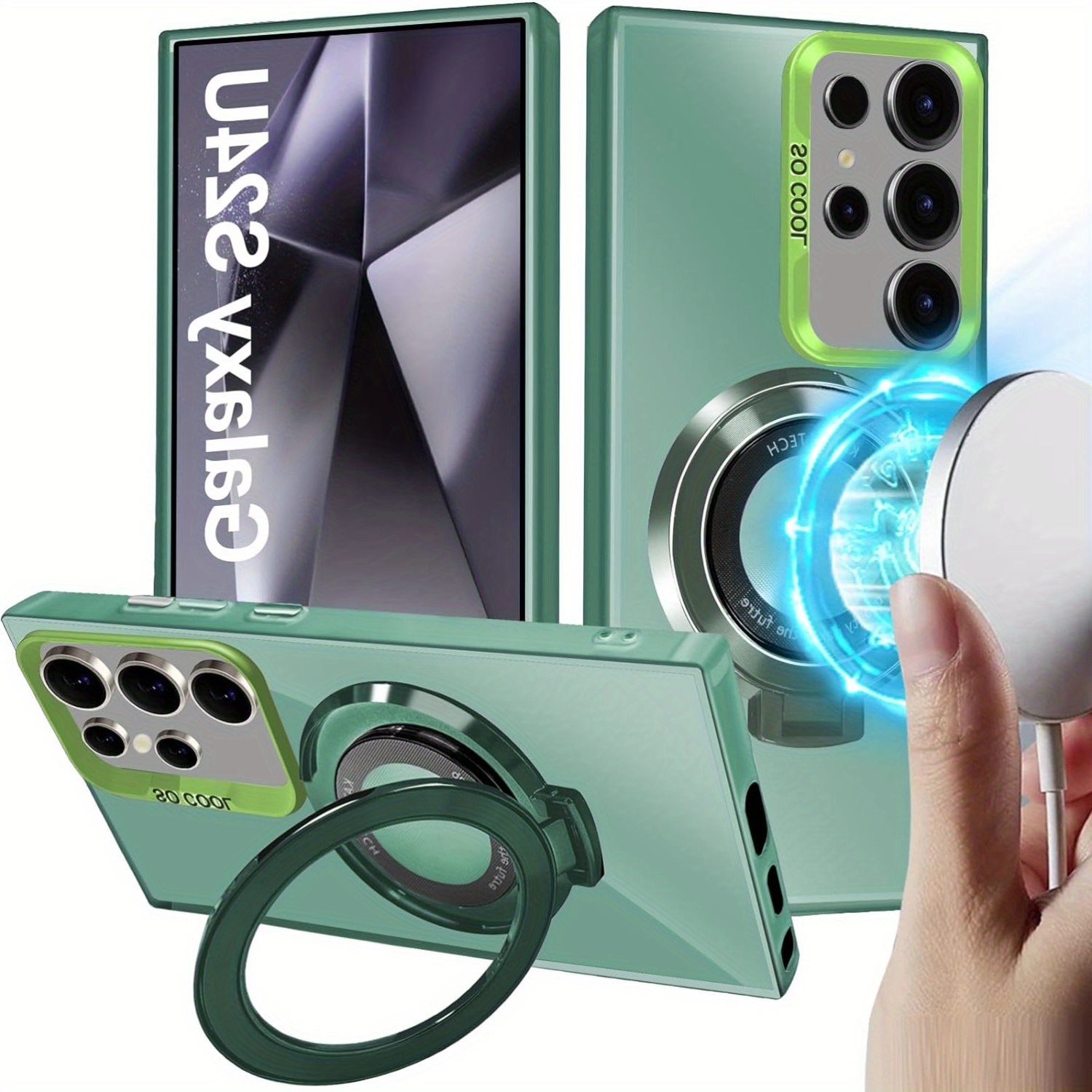 Anti-Scratch Shockproof Magnetic Bracket Case for Samsung S24 Ultra Plus