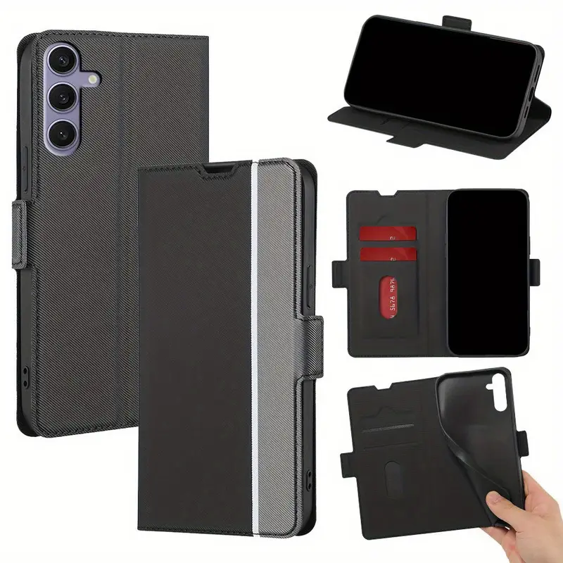 Magnet Buckles Card Holder Bracket Phone Case for Samsung Galaxy S24 S23 S22