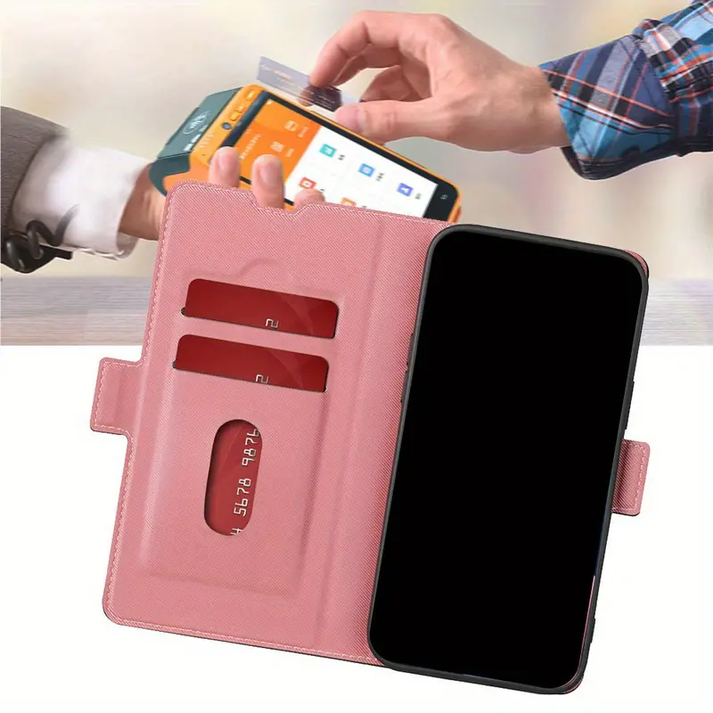 Magnet Buckles Card Holder Bracket Phone Case for Samsung Galaxy S24 S23 S22