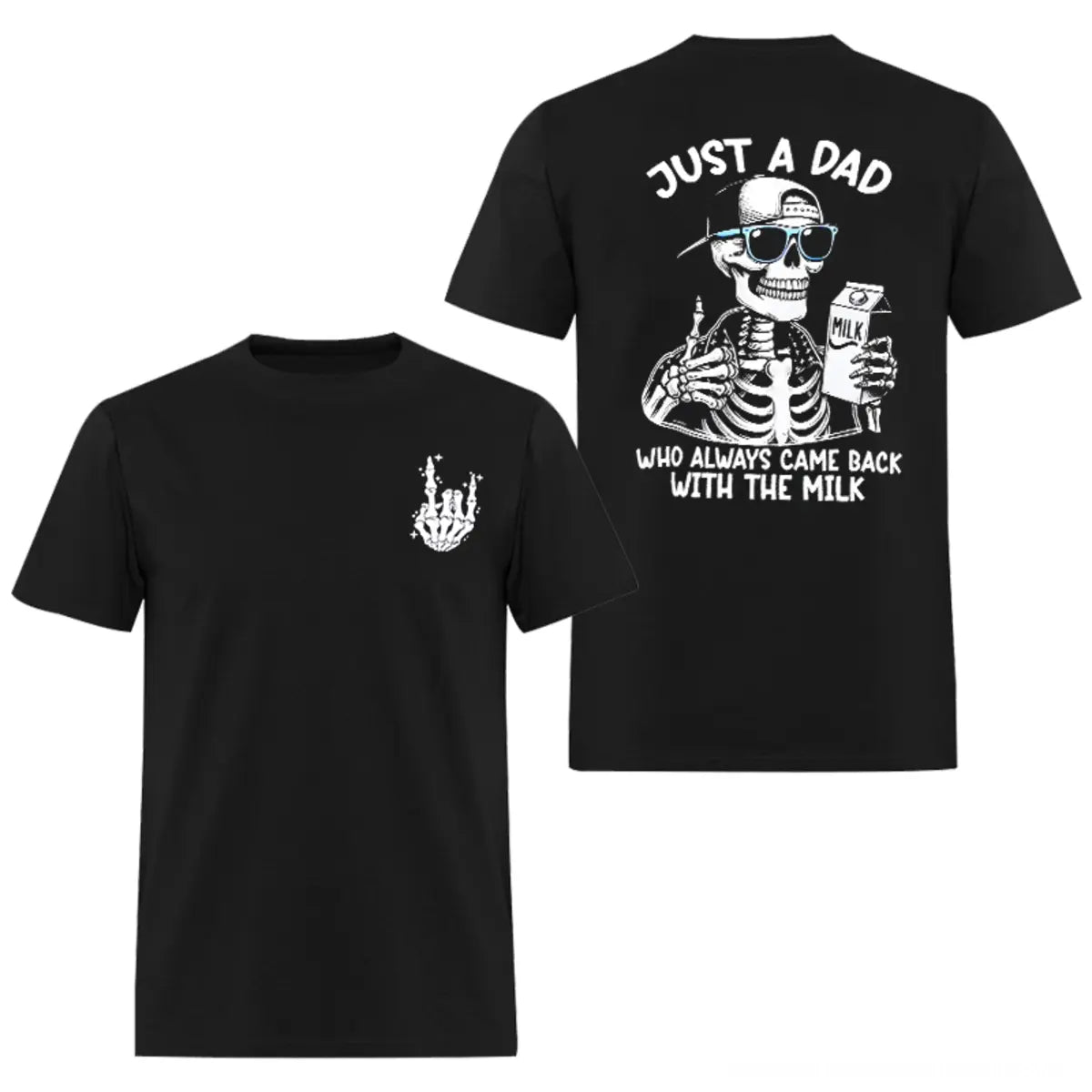 Just A Dad Who Always Came Back With The Milk Printed Oversized Unisex T-shirt Oversized Image - 5