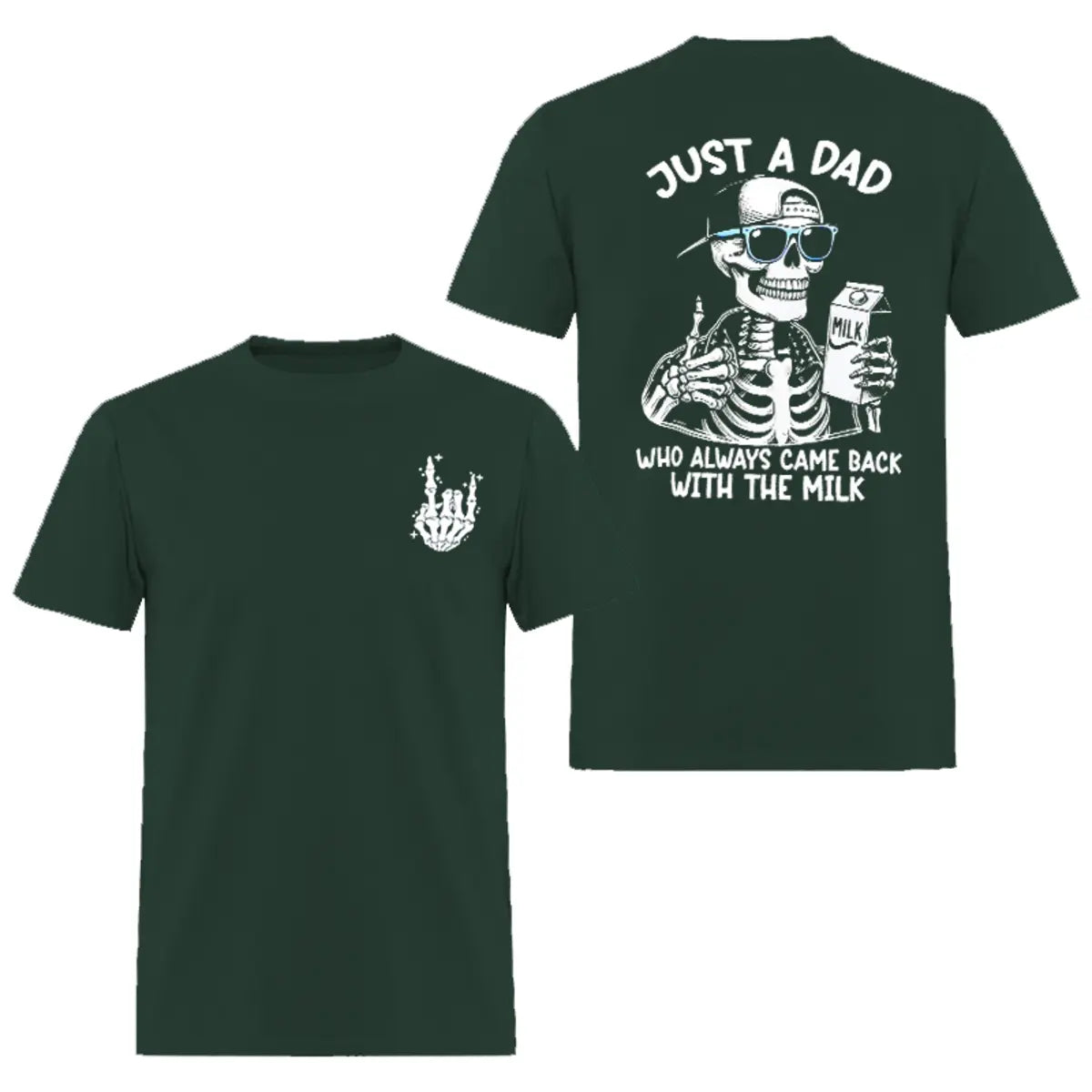 Just A Dad Who Always Came Back With The Milk Printed Oversized Unisex T-shirt Oversized Image - 11