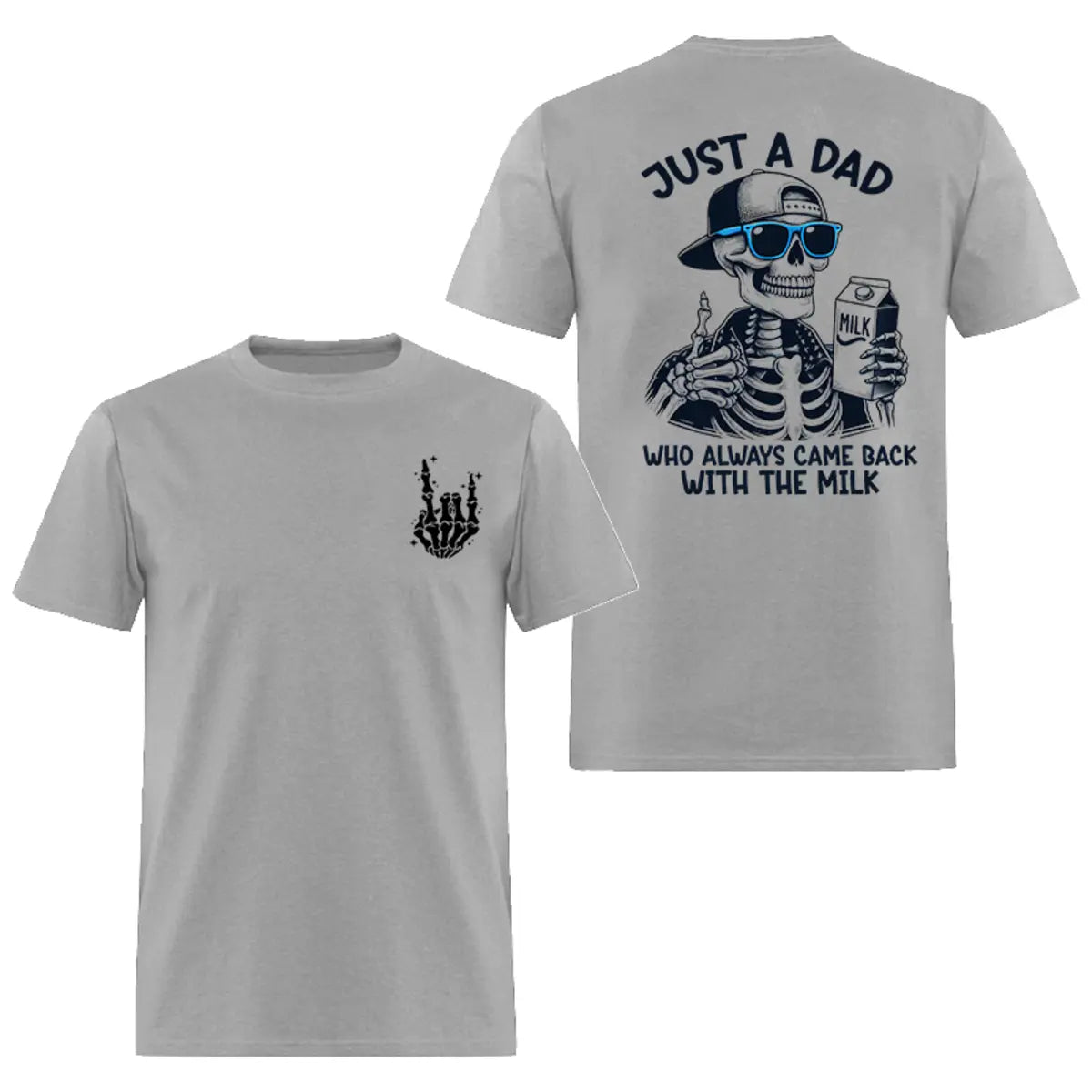 Just A Dad Who Always Came Back With The Milk Printed Oversized Unisex T-shirt Oversized Image - 6