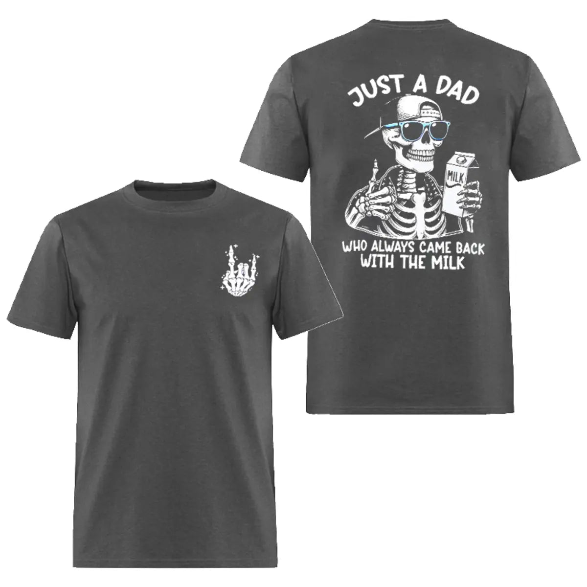 Just A Dad Who Always Came Back With The Milk Printed Oversized Unisex T-shirt Oversized Image - 7