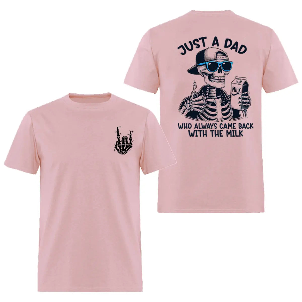 Just A Dad Who Always Came Back With The Milk Printed Oversized Unisex T-shirt Oversized Image - 8