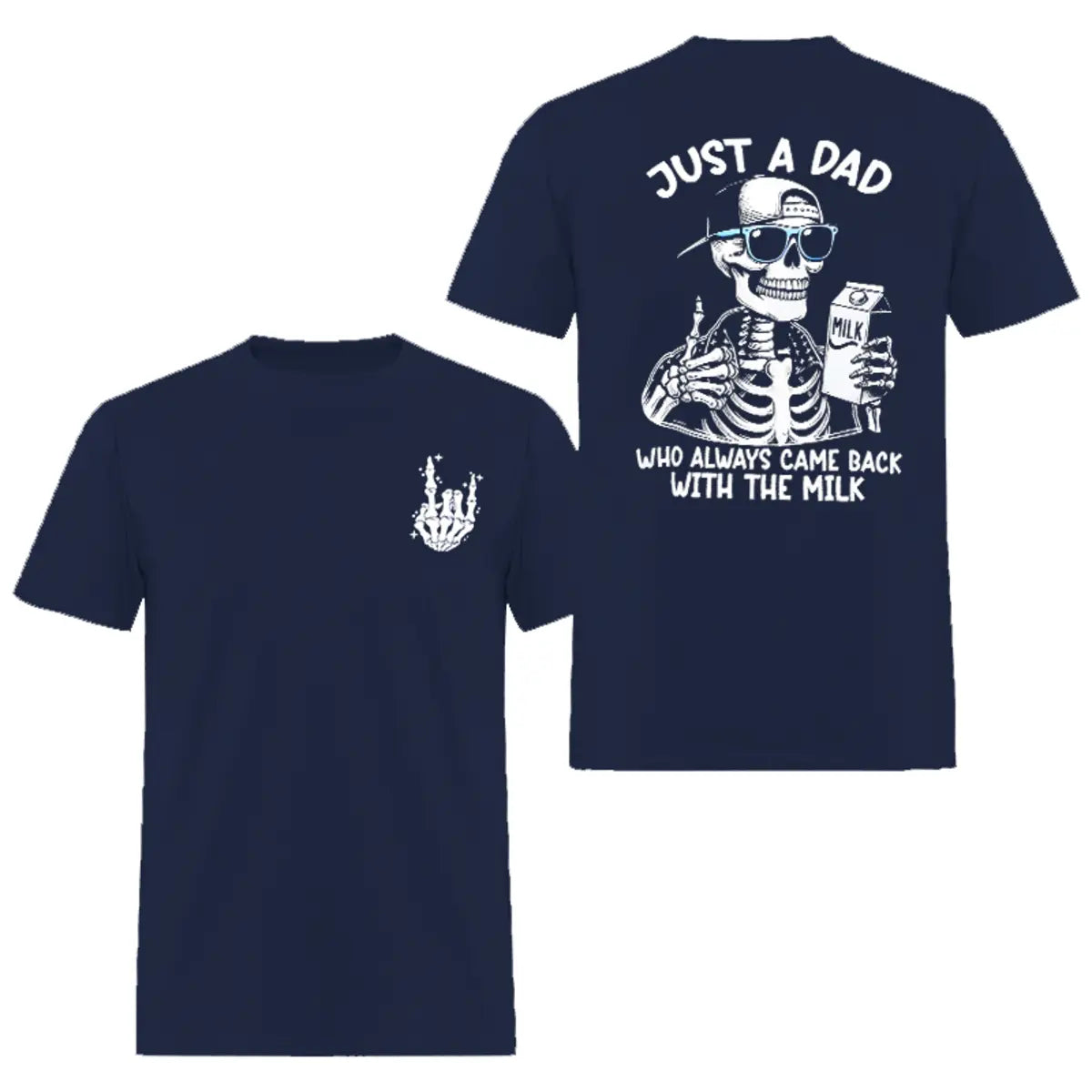 Just A Dad Who Always Came Back With The Milk Printed Oversized Unisex T-shirt Oversized Image - 13