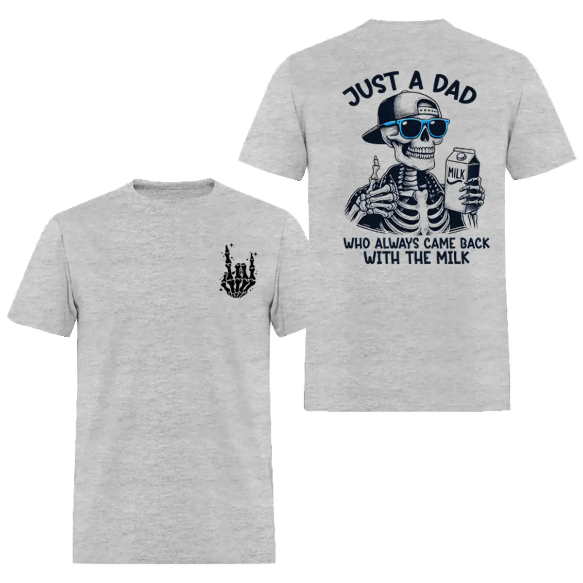 Just A Dad Who Always Came Back With The Milk Printed Oversized Unisex T-shirt Oversized Image - 14