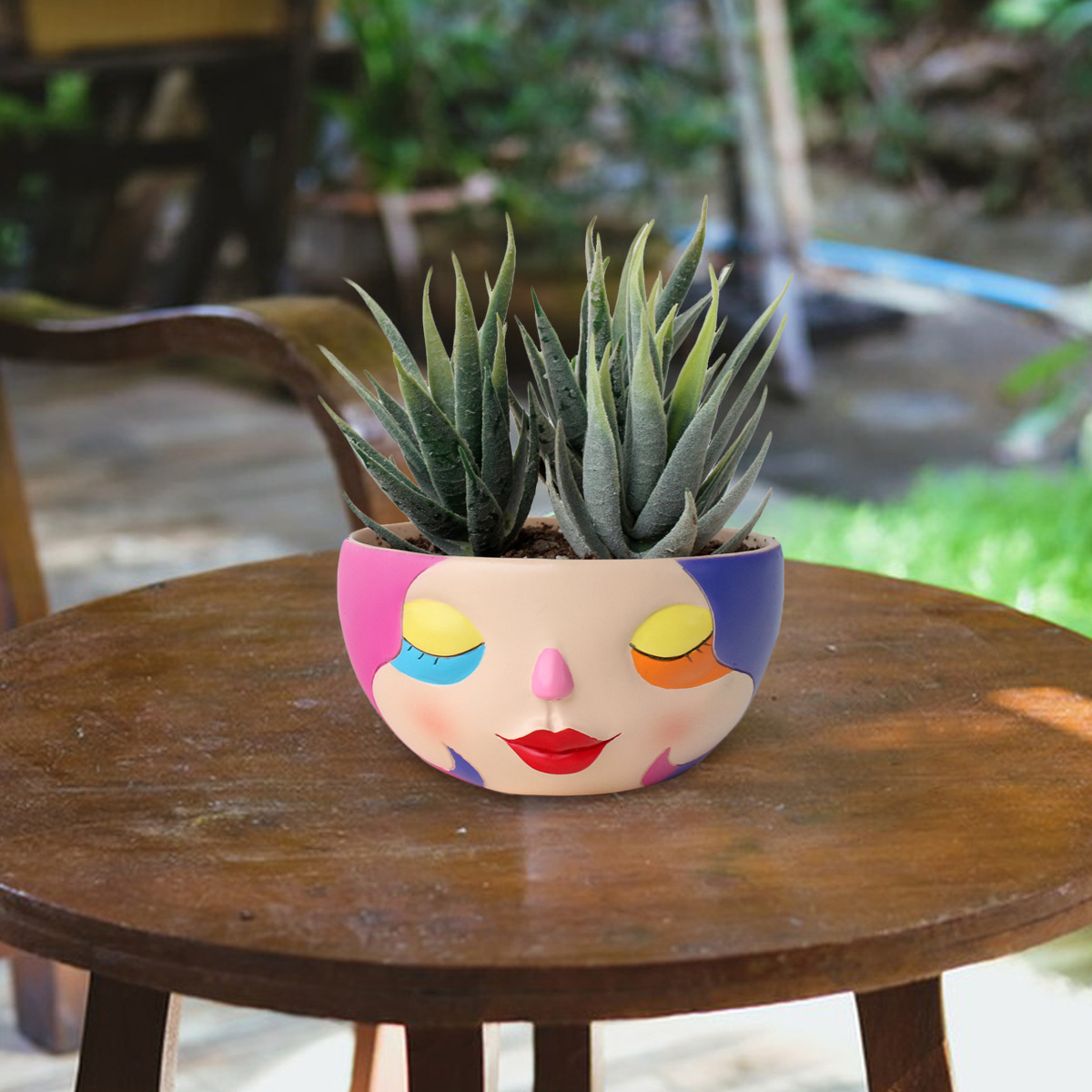 Outdoor courtyard home desktop balcony fleshy flower pot