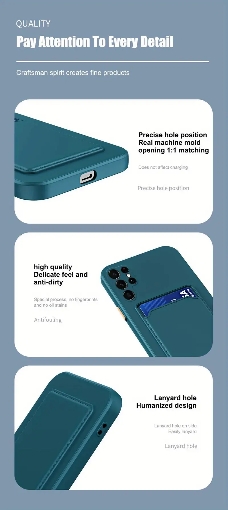 card slot bag holder soft silicone wallet phone cases for samsung galaxy s24 s23 s22 s21 ultra s20 fe a53 a52 a13 a12 a51 a71 cover details 8